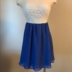 Strapless lace dress